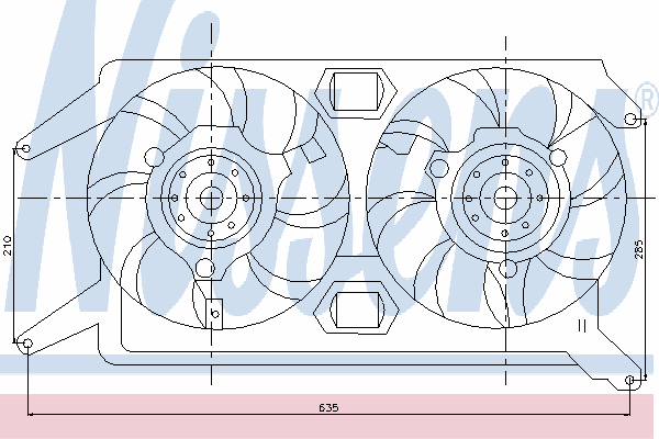 Дифузор (кожух) радіатора кондиціонера Alfa Romeo 156 Sportwagon (932) (Alfa Romeo 156)