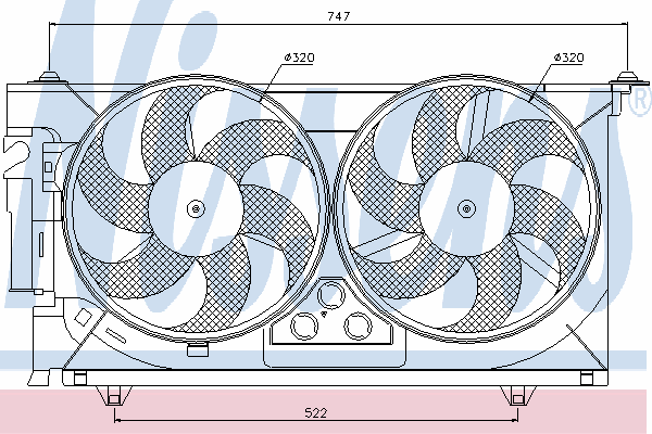 Дифузор радіатора охолодження, в зборі з двигуном і крильчаткою Peugeot 406 (8E, F) (Пежо 406)