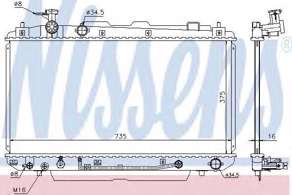 646852 Nissens Радіатор охолодження двигуна