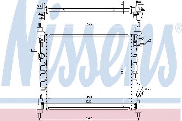 Радіатор охолодження Denso DRM15014