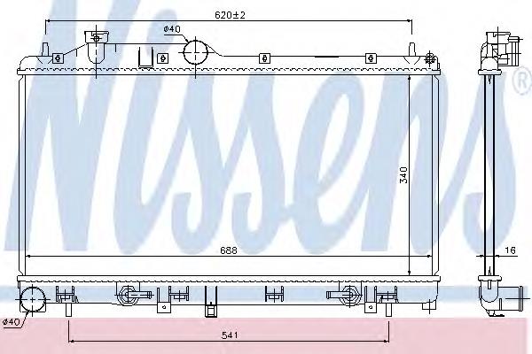 Радіатор основний Nissens 67725 ціна, від 141.29 USD