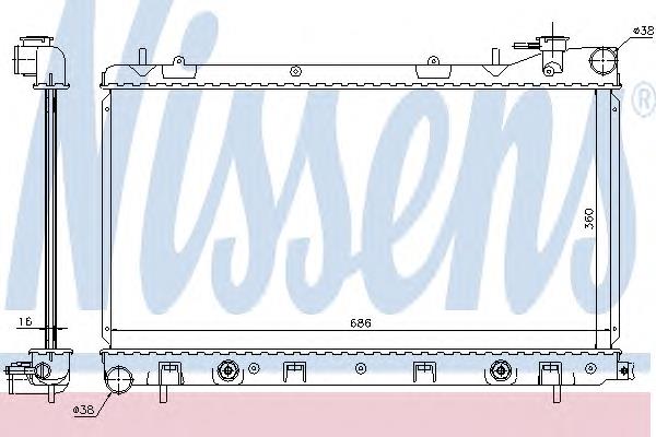 Радіатор основний Nissens 67728 ціна, від 103.25 USD