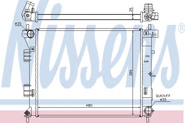 Радіатор основний Nissens 67607 ціна, від 93.45 USD