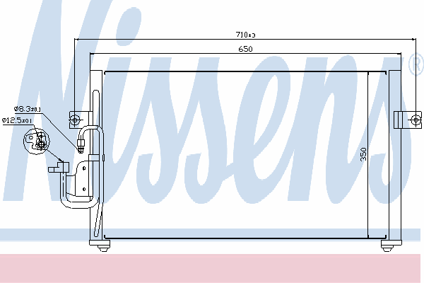 Радіатор кондиціонера 94037 Nissens