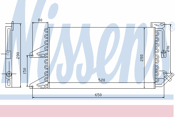 Радіатор кондиціонера 94565 Nissens