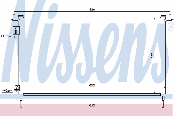 Радіатор кондиціонера 940162 Nissens