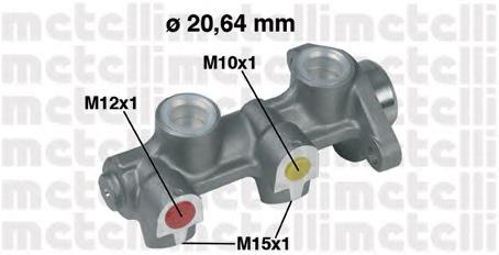 Циліндр головний гальма (Гідротормоз) Metelli 050180 ціна, від 29.41 USD