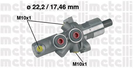 Циліндр головний гальма (Гідротормоз) Metelli 050175 ціна, від 47.10 USD