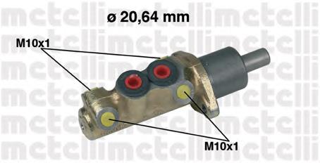 Циліндр головний гальма (Гідротормоз) Metelli 050039 ціна, від 25.18 USD