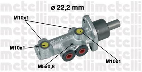 Циліндр головний гальма (Гідротормоз) Metelli 050353 ціна, від 49.49 USD