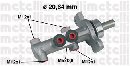 Циліндр головний гальма (Гідротормоз) Metelli 050422 ціна, від 36.23 USD