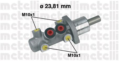 Циліндр головний гальма (Гідротормоз) Metelli 050247 ціна, від 51.67 USD