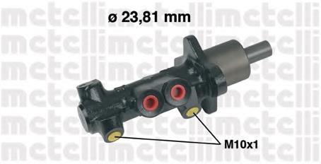 Циліндр головний гальма (Гідротормоз) Metelli 050599 ціна, від 55.10 USD
