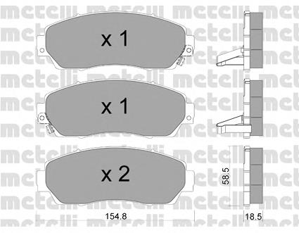 Купити 2209030 Metelli Колодки гальмівні передні, дискові