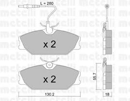 Гальмівні колодки Metelli 2201420 ціна, від 21.03 USD