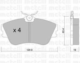 Гальмівні колодки Metelli 2201640 ціна, від 21.26 USD