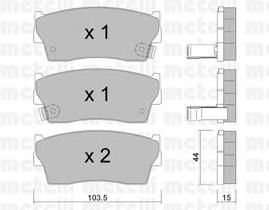 Колодки гальмівні передні, дискові 2201160 Metelli