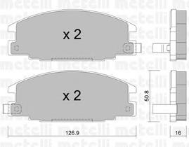 Колодки гальмівні передні, дискові 2202440 Metelli