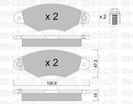 Гальмівні колодки Metelli 2202530 ціна, від 19.31 USD
