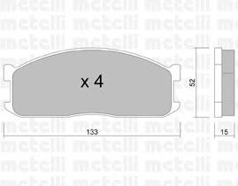 Колодки гальмівні передні, дискові 2202320 Metelli