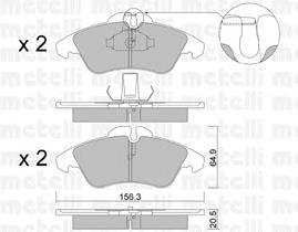 Тормозні колодки Metelli 2202560