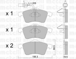 Гальмівні колодки Metelli 2202631 ціна, від 27.21 USD