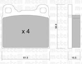 Колодки гальмові задні, дискові 2202000 Metelli
