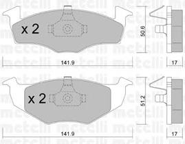 Гальмівні колодки Metelli 2202060 ціна, від 20.07 USD