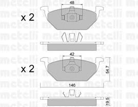 Гальмівні колодки Metelli 2202111 ціна, від 22.27 USD