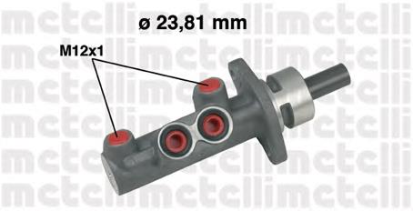 Циліндр гальмівний, головний 050488 Metelli