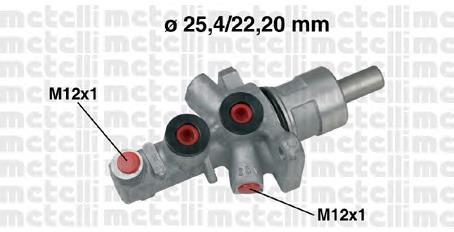 Циліндр головний гальма (Гідротормоз) Metelli 050566 ціна, від 68.32 USD