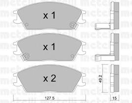 Гальмівні колодки Metelli 2200811 ціна, від 17.04 USD