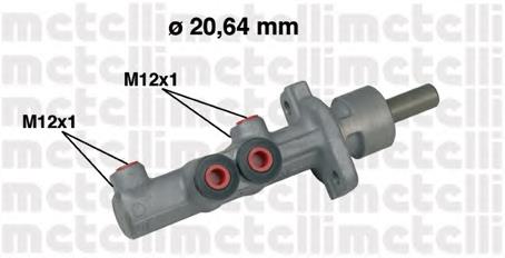 Циліндр головний гальма (Гідротормоз) Metelli 050493 ціна, від 55.49 USD