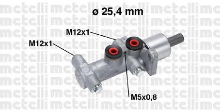 Циліндр головний гальма (Гідротормоз) Metelli 050767 ціна, від 59.67 USD