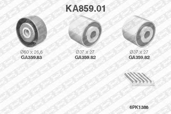 Ролик натягувача приводного ременя KA85901 SNR