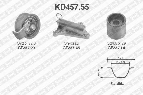 Комплект ГРМ SNR KD45755 ціна, від 128.95 USD