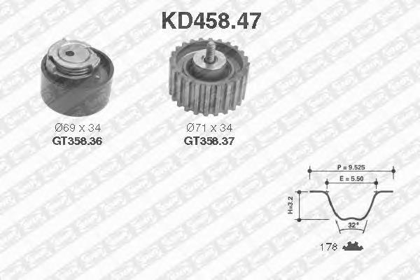 Купити KD45847 SNR ГРМ ремень