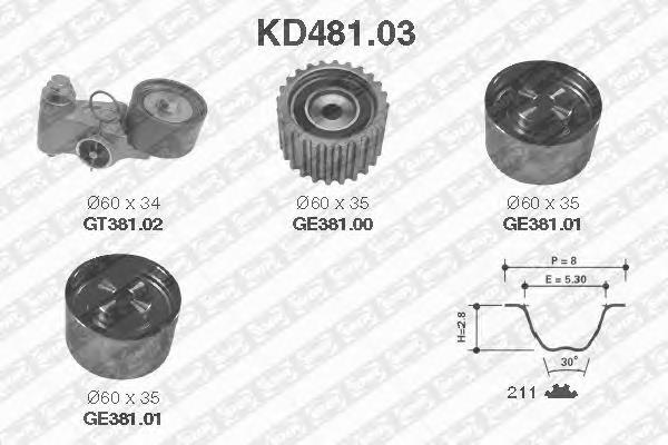 Купити KD48103 SNR ГРМ ремень