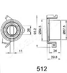Ролик натяжителя ременя газорозподілу Japan Parts BE512 ціна, від 14.79 USD