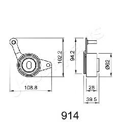 Купити BE914 Japan Parts Натяжний ролик