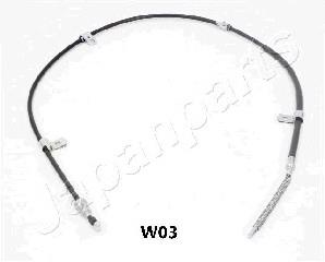 Купити BCW03 Japan Parts Трос ручного гальма задній, лівий