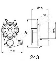 Ролик натягувача ременя ГРМ BE243 Japan Parts