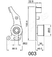 Ролик натяжителя ременя газорозподілу Japan Parts BE003 ціна, від 28.63 USD