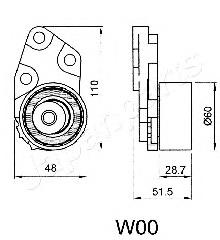 BEW00 Japan Parts Ролик натягувач