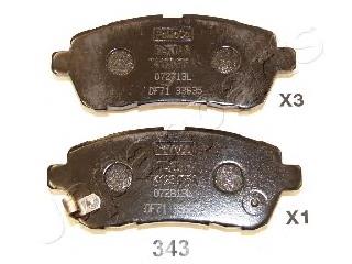 Передні тормозні колодки PA343AF Japan Parts