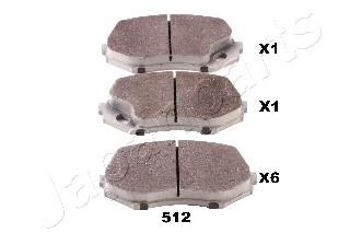 Гальмівні колодки Japan Parts PA512AF ціна, від 38.35 USD