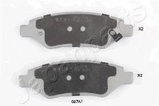 Колодки гальмові задні, дискові PP007AF Japan Parts