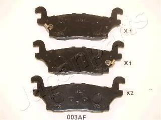 PP003AF Japan Parts Колодки гальмівні задні, дискові