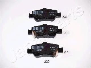 Задні гальмівні колодки Japan Parts PP220AF ціна, від 14.16 USD