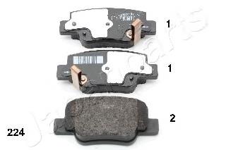Задні гальмівні колодки Japan Parts PP224AF ціна, від 19.69 USD